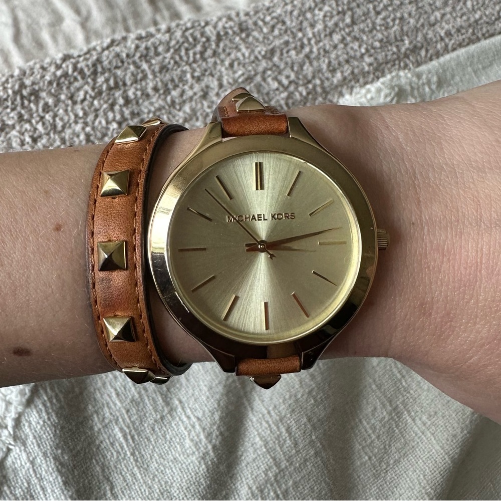 MICHAEL KORS Studded Wrap Watch